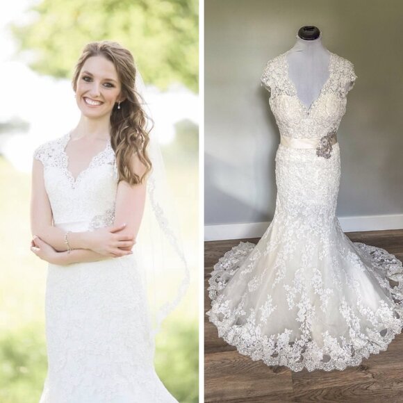 Allure Bridals Dresses & Skirts - Allure Bridals Queen Anne Neckline Wedding Dress